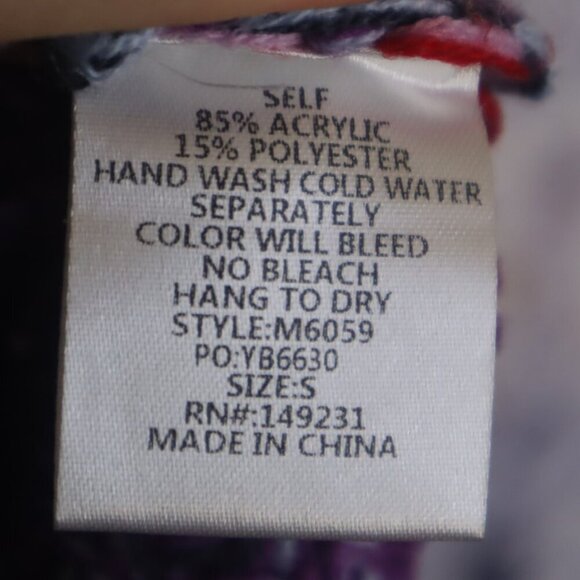 RAINBOW OMBRE SWEATER S Kori Knit Oversized Boxy Chunky Pride Fall Spring Bright - Picture 5 of 7